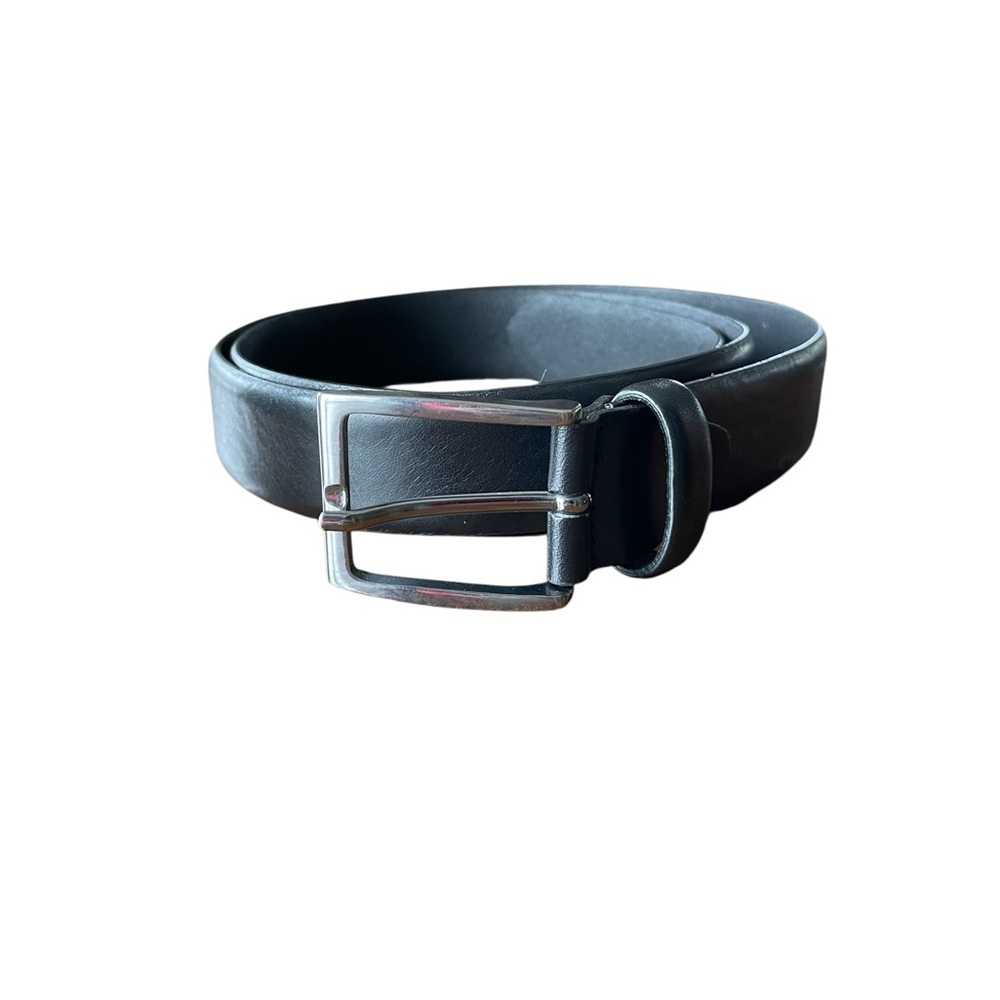 Simons Men's Black Italian Leather Belt
